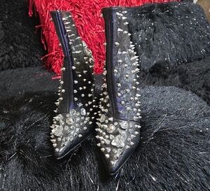 Studded Black Ankle Boots